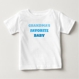 Grandma's Favourite Baby, Cute Blue Baby T-shirt