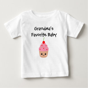 Grandma's Favourite Baby, Cute Cupcake Baby T-Shirt