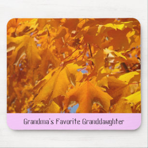 Grandma's Favourite Granddaughter mousepad Autumn