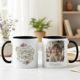 Grandmas Favourite Grandkid Photo Gift  Mug