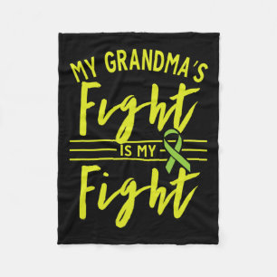 Grandma's Fight Is My Fight Kidney Disease Awarene Fleece Blanket