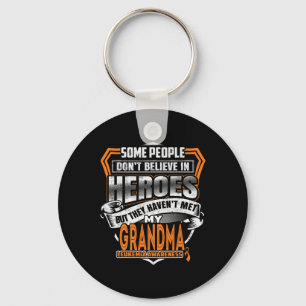 Grandma's Fight Is My Fight Leukaemia Awareness 1 Key Ring