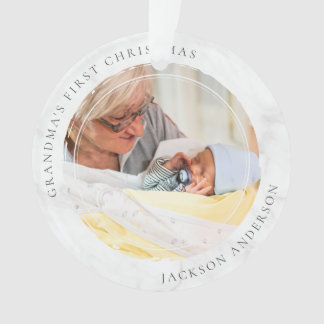 Grandma's First Christmas Photo Keepsake Ornament