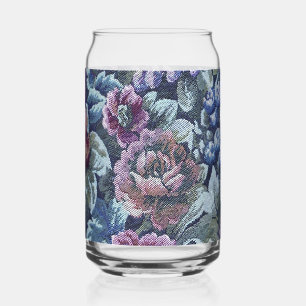 Grandma's Floral Couch Pattern Image Can Glass