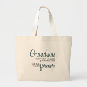 Grandmas Forever blue Large Tote Bag