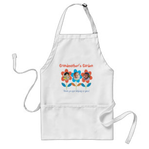 Grandma's Garden Custom Flower Photo Grandmother Standard Apron