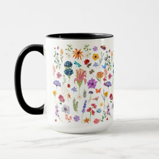 Grandma's Garden Mug with Personalised Flowers