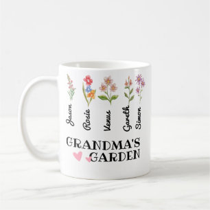 Grandma's Garden Personalised Grandmother Gifts Coffee Mug