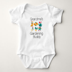 Grandma's Gardening Buddy Cute Grandma's Buddy Baby Bodysuit