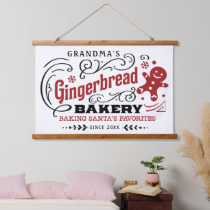 Grandma's Gingerbread Bakery Hanging Tapestry