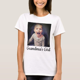 Grandma's Girl Custom Grandkids Photo T-Shirt