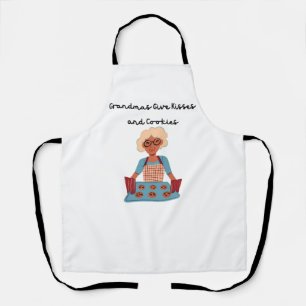 Grandmas Give Kisses and Cookies Apron