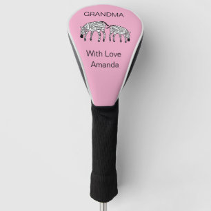 Grandma's Happy and Cute Kenya Zebras Golf Head Cover