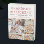 Grandma's Kitchen | 8 Photo Personalised  Wooden Box Sign<br><div class="desc">Modern 8 photo collage wooden box sign. Featuring "Grandma's Kitchen Meals and Memories Are Made Here" with room for custom message, names and/or year. These are Mother’s Day gifts that are perfect for any mum. A gift that she will treasure for a lifetime! Can be customised for any moniker -...</div>