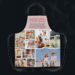 Grandma's Kitchen | Colour Block Photo Collage Apron<br><div class="desc">Modern two toned colour block 10 photo collage. Featuring "Grandma's Kitchen is Seasoned With Love" and room for custom message, names and/or year. These are Mother’s Day gifts that are perfect for any mum. A gift that she will treasure for a lifetime! Can be customised for any moniker - mama,...</div>