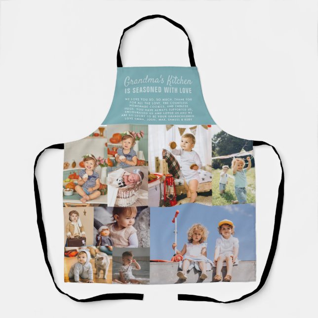 Grandma's Kitchen | Colour Block Photo Collage Apron (Front)