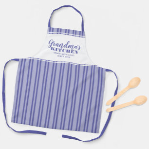 Grandma's Kitchen Custom Modern Cute Periwinkle Apron
