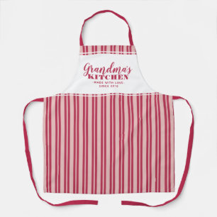 Grandma's Kitchen Custom Modern Magenta Red Pink Apron