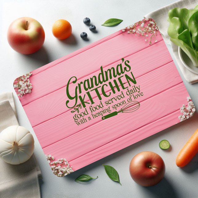Grandmas Kitchen Good Food Served Daily with Love Cutting Board (Creator Uploaded)