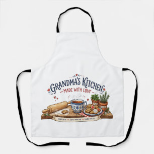 Grandma's Kitchen Made With Love Apron