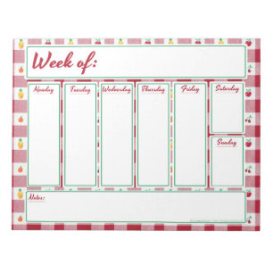 Grandma's Kitchen Planner Notepad