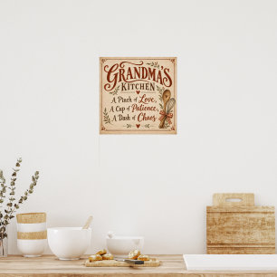 Grandma's Kitchen Poster