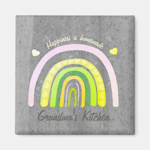 Grandma's Kitchen Rainbow 'Happiness is Homemade' Magnet