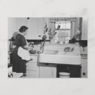 Grandma's Kitchen - Vintage Postcard