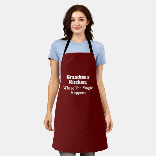 Grandma's Kitchen: Where The Magic Happens Apron (Worn)