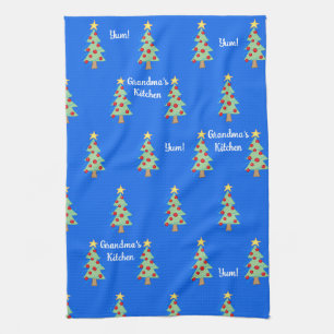 Grandma's Kitchen Yum! Christmas Tree Tea Towel