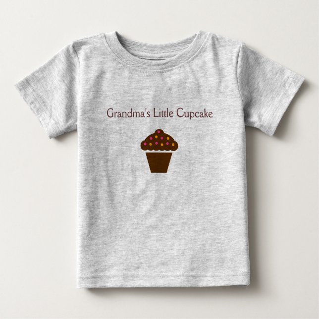 "Grandma's Little Cupcake" - adorable baby outfit Baby T-Shirt (Front)