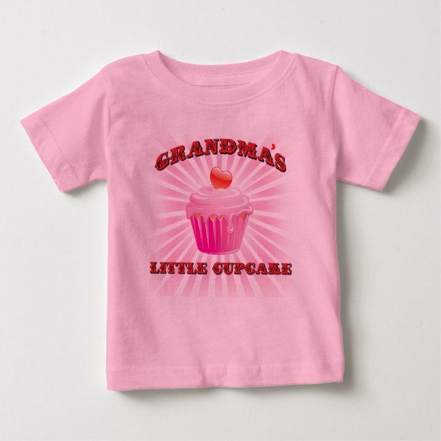 Grandma's Little Cupcake Baby T-Shirt (Front)