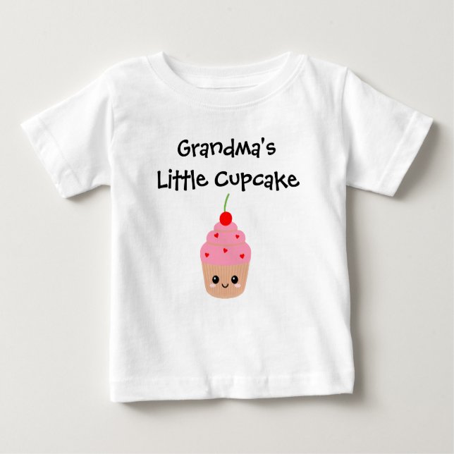 Grandma's Little Cupcake, Cute Baby T-shirt (Front)
