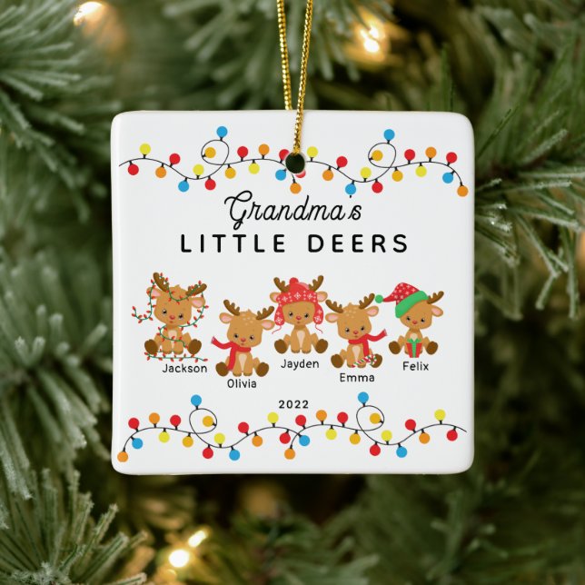Grandma's Little Deers Christmas Ornament (Tree)