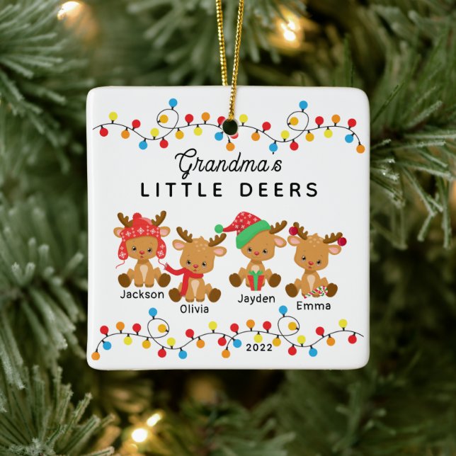 Grandma's Little Deers Christmas Ornament (Tree)