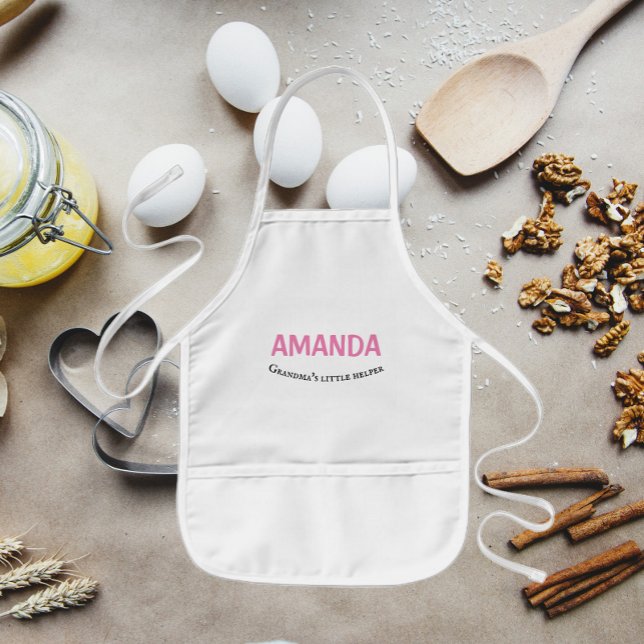 Grandma's Little Helper Girl's Name Kids Apron (In Situ)