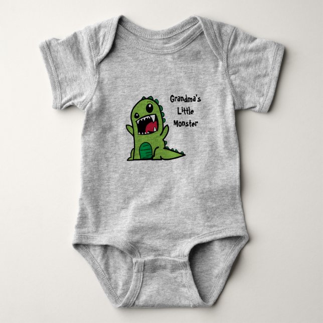 Grandma's Little Monster Baby Vest Bodysuit (Front)