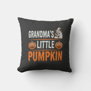 Grandma's Little Pumpkin Halloween Witch Design Cushion