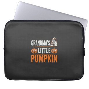 Grandma's Little Pumpkin Halloween Witch Design Laptop Sleeve