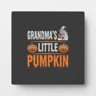 Grandma's Little Pumpkin Halloween Witch Design Plaque