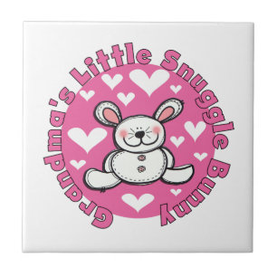 Grandma's Little Snuggle Bunny Ceramic Tile