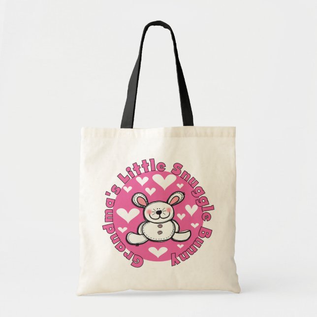 Grandma's Little Snuggle Bunny Tote Bag (Front)