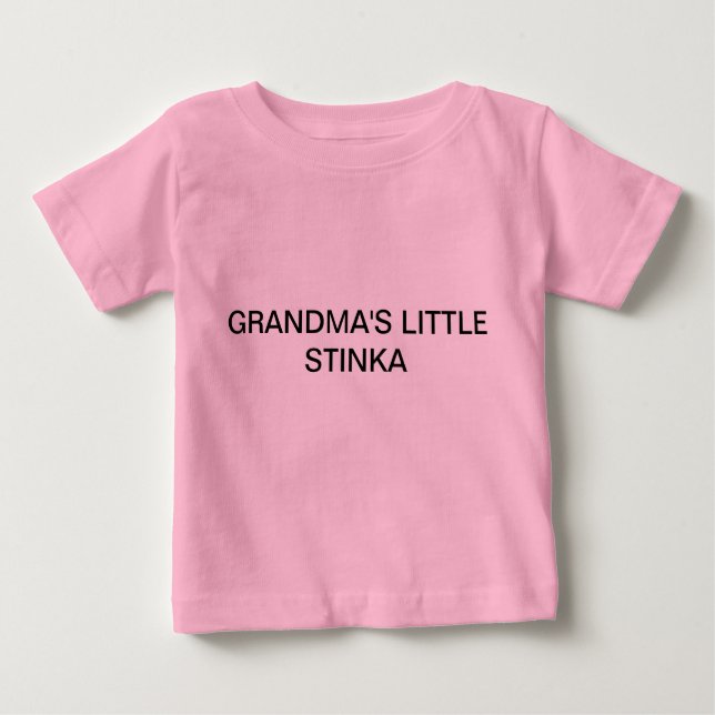Grandma's Little Stinka Baby T-Shirt (Front)