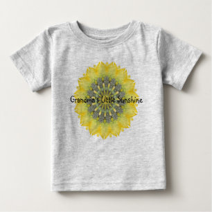 Grandma's Little Sunshine with Sunflower Design Baby T-Shirt