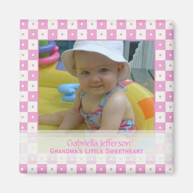 Grandmas Little Sweetheart: Picture Magnet (Front)