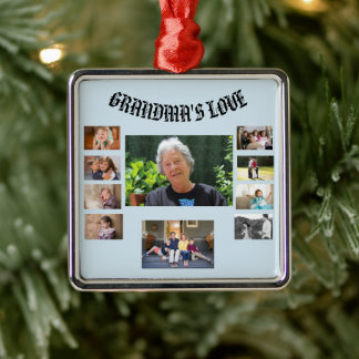 Grandma's Love 10 photos  Metal Ornament