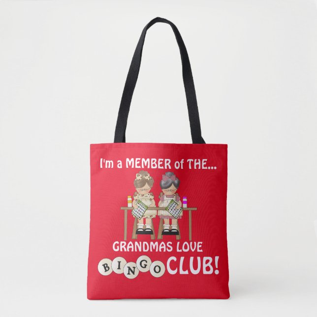 Grandmas love Bingo Club tote bag (Front)