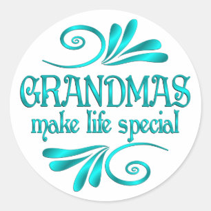 Grandmas Make Life Special Classic Round Sticker