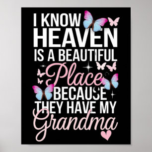 Grandma's My Guardian Angel In Heaven Memorial Day Poster