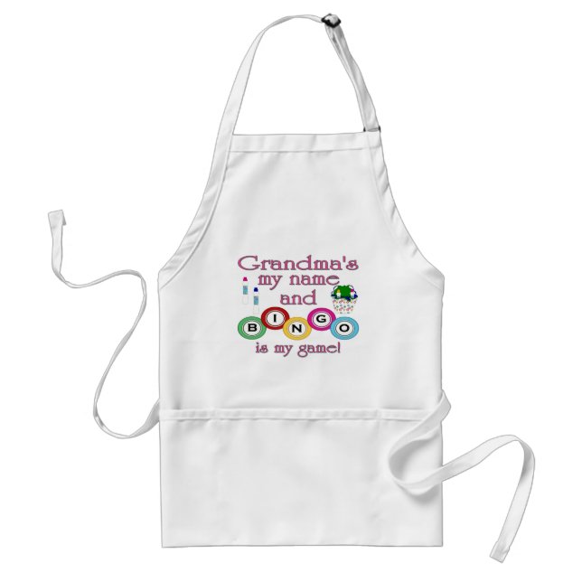 Grandmas my name Bingo is my game Standard Apron (Front)